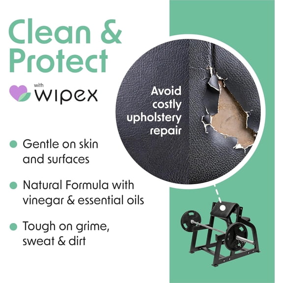 Yoga Mat Cleaner Wipes - Plant-Based Lemongrass, Eucalyptus & Vinegar Wipes for Gym & Fitness Equipment & All Purpose Gym Cleaning - Safe for Peloton Bikes & Treadmills - 400 Count