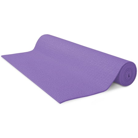 Sticky 60" x24" Yoga Mat - 3mm Thick Comfortable Workout Floor Mat for Kids - Foldable Yoga Mat for Yoga, Pilates, Gym and Stretching, Light Purple