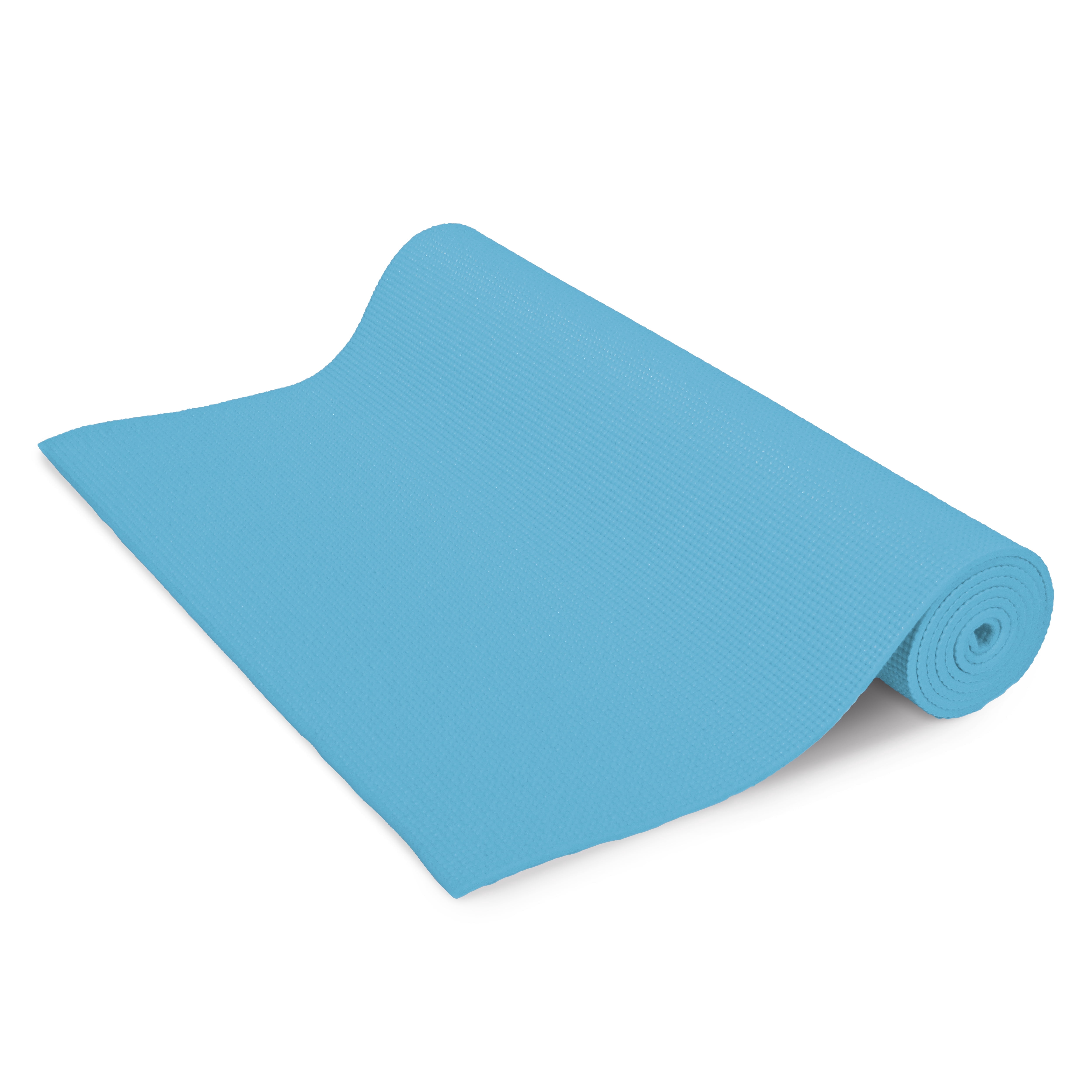 Monster Yoga Mat 72"x24" - Natural 6mm Thick Comfortable Workout Floor Mat for Kids - Foldable Yoga Mat for Yoga, Pilates, Gym and Stretching, Light Blue