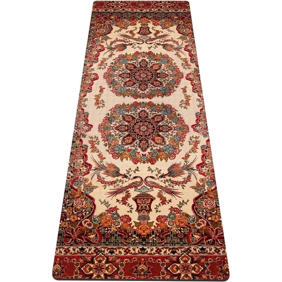Yoga Mat Extra Thick 6MM TPE Non-Slip Exercise Mat with Carrying Bag, 72" x 24", Suede Top and Wave Base, Color OSDT6