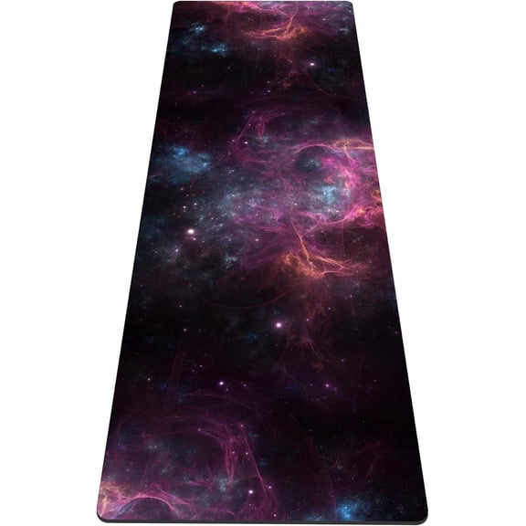 Yoga Mat Extra Thick TPE Non-Slip Exercise Mat in Moon Color with Carrying Bag, 72"x24" 6MM