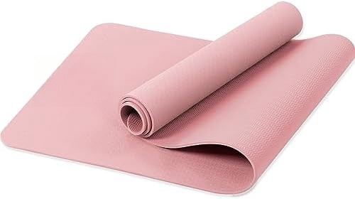 Yoga Mat Non Slip, Pilates Fitness Mats, Eco Friendly, Anti-Tear 1/4" Thick Yoga Mats for Women, Exercise Mats for Home Workout with Carrying Sling and Storage Bag Parfait Pink,72"x24"