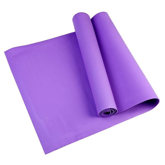 Yoga Mat Non Slip Texture Pro Eco Friendly Exercise Workout Mat with Carrying Strap 173x60x0.4cm -purple-
