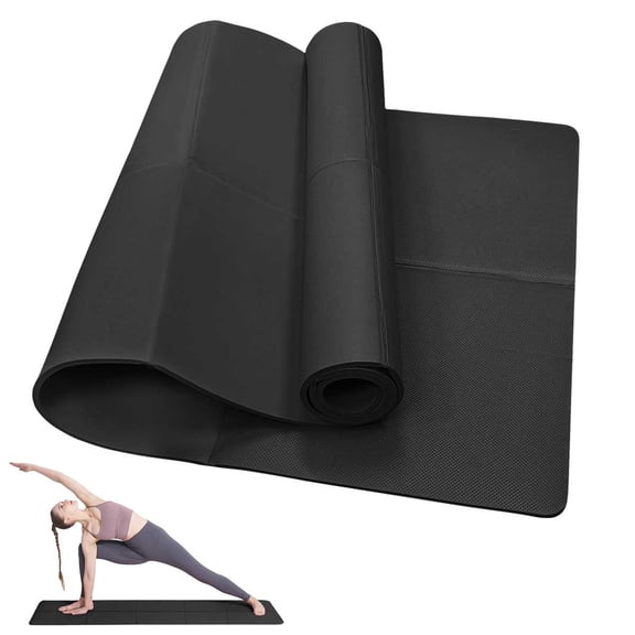 Yoga Mat Pilates Fitness Mat 4mm Thicknes Non Slip Yoga Cushion Travel Fitness Exercise Pad for Women Home Gym Floor Workout