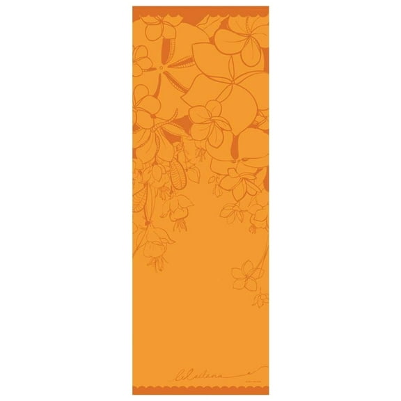 Yoga Mat Plumeria Orange 68"x24", Lightweight Washable Non-Latex Yoga Mat for All Levels 1/8"