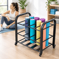 Standard Home Depot Racks Yoga Mat Storage Rack Cart for Mats, Foam Rollers, and Mobility for ...