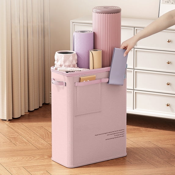 Yoga Mat Storage Rack for Home Gym, Corner Fitness Equipment Organizer with Wheels - Waterproof Space-Saving Design