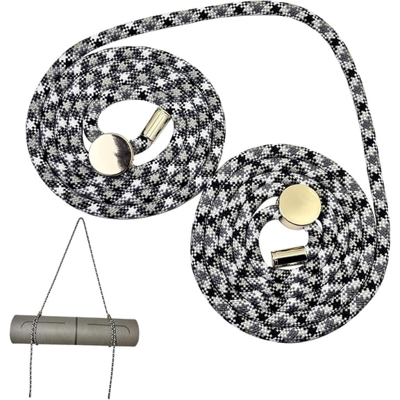 Yoga Mat Strap - 8MM Adjustable Paracord Carrier for Carrying Yoga Mats, Camping Pads & Blankets (Strap Only)