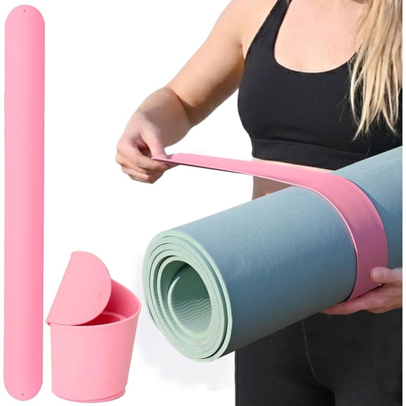 Yoga Mat Strap  Band-  Snap Holder Keeps Mats Tightly Rolled & Secure -Soft  Gym Accessories