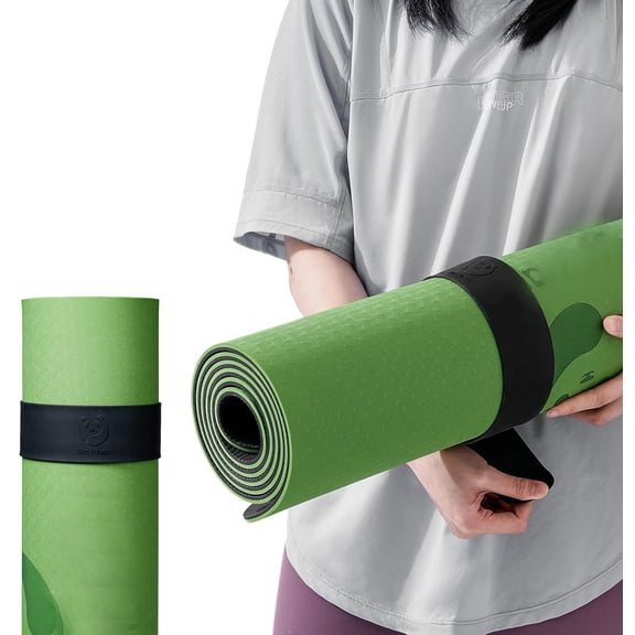 Yoga Mat Strap Slap Band, One Snap Keeps Mats Tightly Rolled, Heavy-Duty Clasp Fits Most Mats