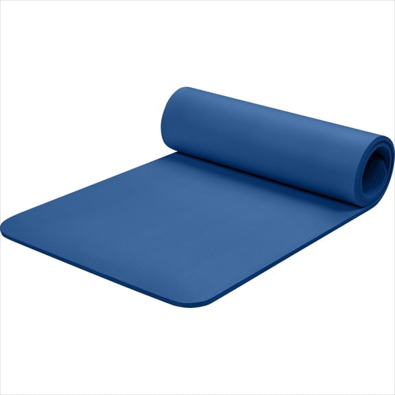 Yoga Mat Thick 1/2in Non-Slip Workout Mat with Nylon Strap - 72x24in Exercise Mat for Pilates, Stretching & Fitness