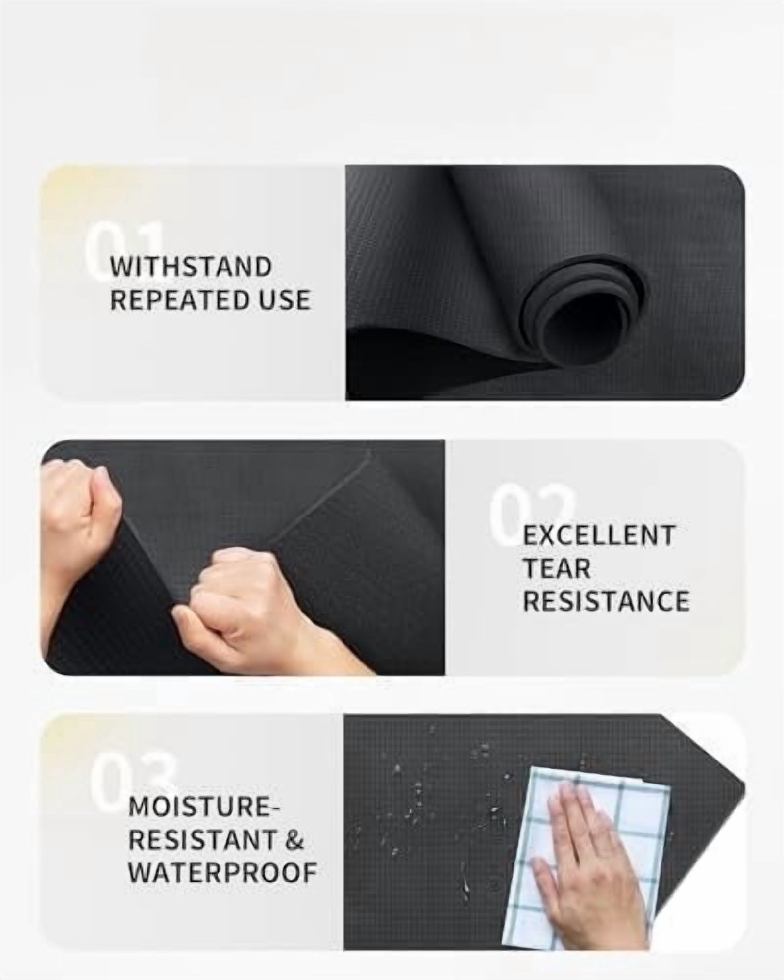 Yoga Mat for Women and Men, Extra Long and Wide Exercise Mat(72"x48"/84"x30"), Large Non Slip Workout Mat for Yoga, Pilates, Fitness, Barefoot Workouts, Home Gym Studio Black,84" x 30" x 6mm