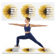 Yoga Mat Yellow Sunflower Yoga Mats with Strap & Shortage Bag Non Slip Workout Mats Absorbent Cushion Pad You Are My Only Sunshine Exercise Mat for Yoga Pilates Stretching Home Gym 72"x32"