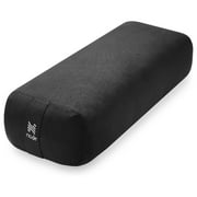 Yoga Meditation Cushion, 25" x 12" Rectangular Bolster with Organic Cotton Cover
