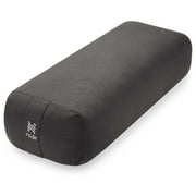 Yoga Meditation Cushion, 25" x 12" Rectangular Bolster with Organic Cotton Cover