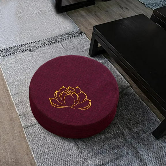 Yoga Meditation Cushion with Removable Cover Japanese Tatami Mat Meditation Accessories Floor Pillow for Yoga Living Room Holiday Gifts Violet 6cm