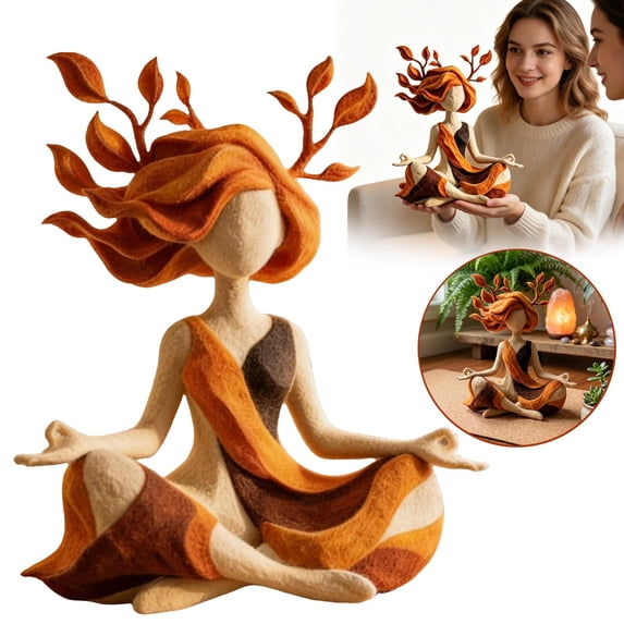 Yoga Meditation Resin Figurine, Inner Harmony Sculpture Statue for Living Room & Desk Relaxation Decor
