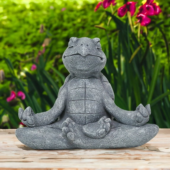 Yoga Meditation Statue Under $5! Yannianjz Meditating Frog Statue, Zen Garden Decor for Home and Office, Resin Yoga Animal Figurine for Desk, Mindfulness Decoration for Living Room