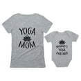 thumbnail image 1 of Yoga Mom & Baby Matching Set Outfit Mom & Baby Shirts Mommy and Me Clothes Mom Gray XX-Large / Baby Gray NB (0-3M), 1 of 8