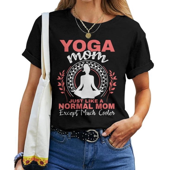 Yoga Mom T-Shirt – Spirituality & Meditation Design for Mother’s Day, Mindful Mama Shirt, Relaxed Yoga Lover Gift Tee for Women