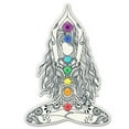 thumbnail image 1 of Yoga Om 7 Chakras Meditating - 5" Vinyl Sticker - For Car Laptop I-Pad - Waterproof Decal, 1 of 2