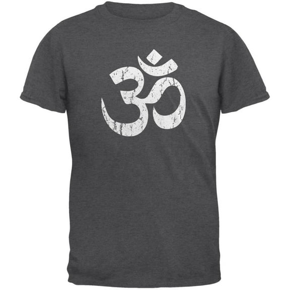 Yoga Om Dark Heather Adult T-Shirt - Medium