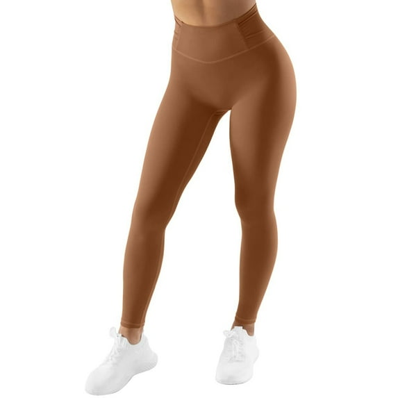 Yoga Pants For Women Loose Fit No Front Seam Leggings Ruched High Waist Leggings For Women High Waist