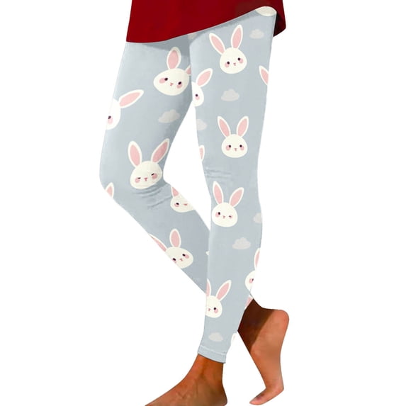 Yoga Pants For Women Plus Size Petite Easter Bunny Pattern Soft Athletic Works Casual Pants