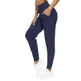 thumbnail image 1 of Yoga Pants For Women With Pockets High Waisted With Pockets Sports Leggings Tummy Control Tapered Casual Pants Yoga Pants Navy, 1 of 9