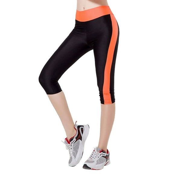 Yoga Pants High Waist Tummy Control Yoga Workout Capris Leggings Side Pockets Womens Pants