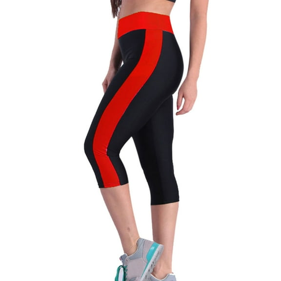 Yoga Pants High Waist Tummy Control Yoga Workout Capris Leggings Side Pockets Womens Pants