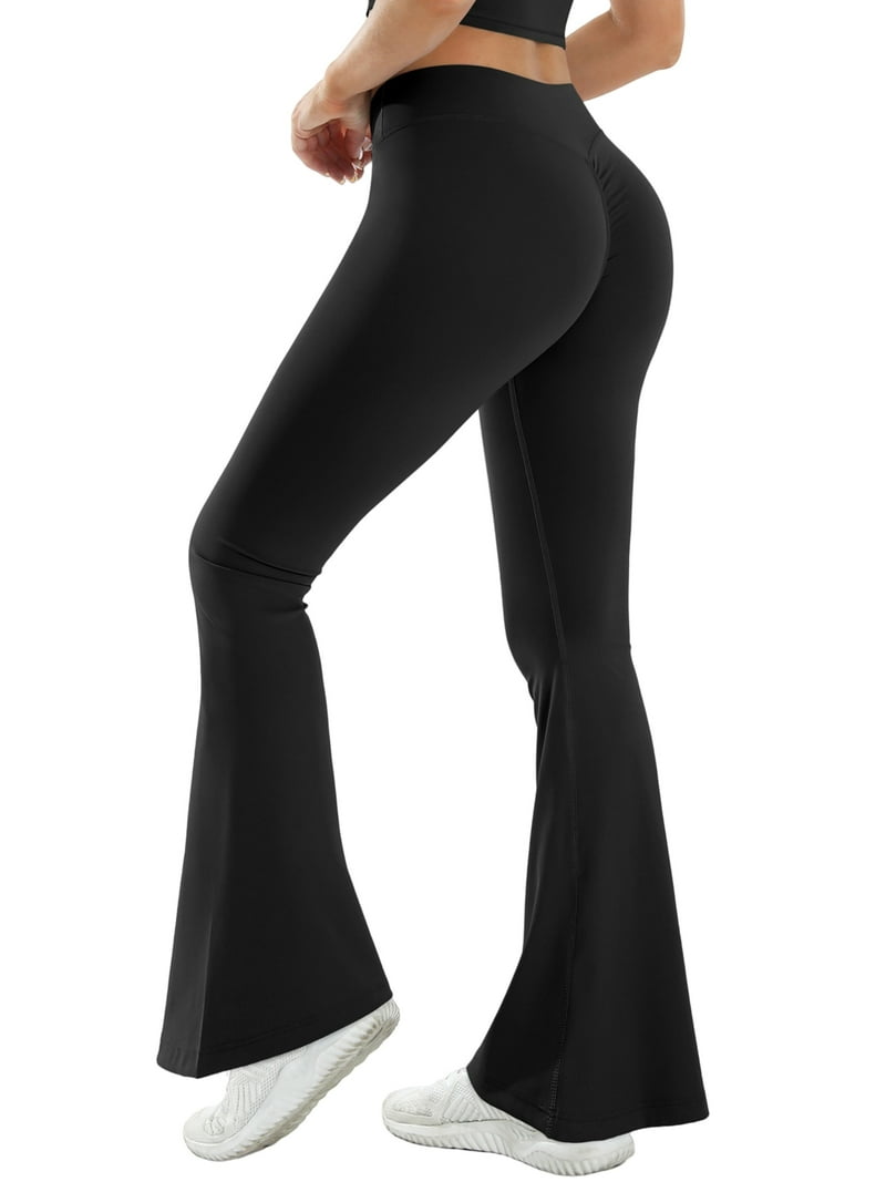 KANG Women's Flare Yoga Pants Crossover Sport Leggings High