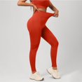 thumbnail image 1 of Yoga Pants JIANLAI Seamless High Waist Yoga Leggings Ribbed Knit Full Length Workout Pants Soft Stretch Athletic Trousers for Gym Fitness Running Daily Casual Wear, 1 of 7
