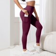 thumbnail image 1 of Yoga Pants JIANLAI Womens High Waist Seamless Full‑Length Leggings With Side Pockets, High Stretch Tummy Control Workout Pants,Textured Knit Breathable Non‑See‑Through Yoga Leggings, 1 of 7