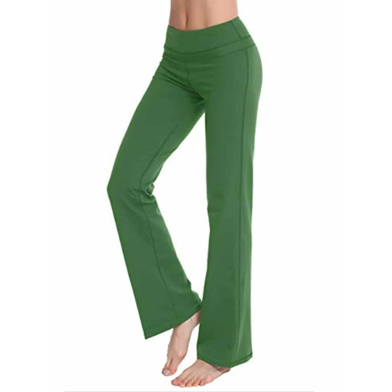 Yoga Pants,Petite/Regular/Tall Length, Yogamite Women Bootcut Tummy Control  Workout Flared Bootleg, Casual Yoga Work Pants 
