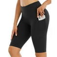 thumbnail image 1 of Yoga Pants Shorts with Pockets for Women High Waist Workout Spandex Tummy Control ,Black, 1 of 5