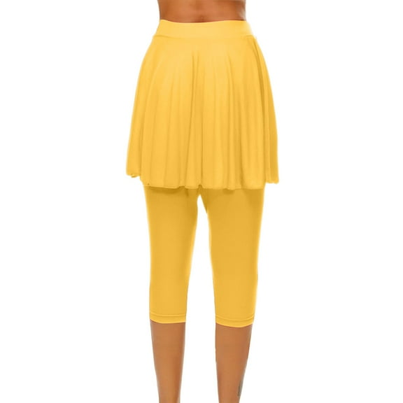 Yoga Pants Skirted Leggings For 2025 Tennis Skorts Gym Tennis Yoga Legging With Skirts Womens Pants