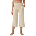 thumbnail image 1 of Yoga Pants With Pockets for Women Women Wide Leg Yoga Pants Women Oversized Drying Tight Elastic Comfortable Fitness Pants Yoga Pants Khaki L, 1 of 9