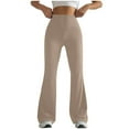 thumbnail image 1 of Yoga Pants Women, Audhol 2025 Womens High Waist Leggings Regular Solid Flared Pants Active Workout Yoga Pants Trousers Flare Leg Yoga Pants Khaki XL, 1 of 5