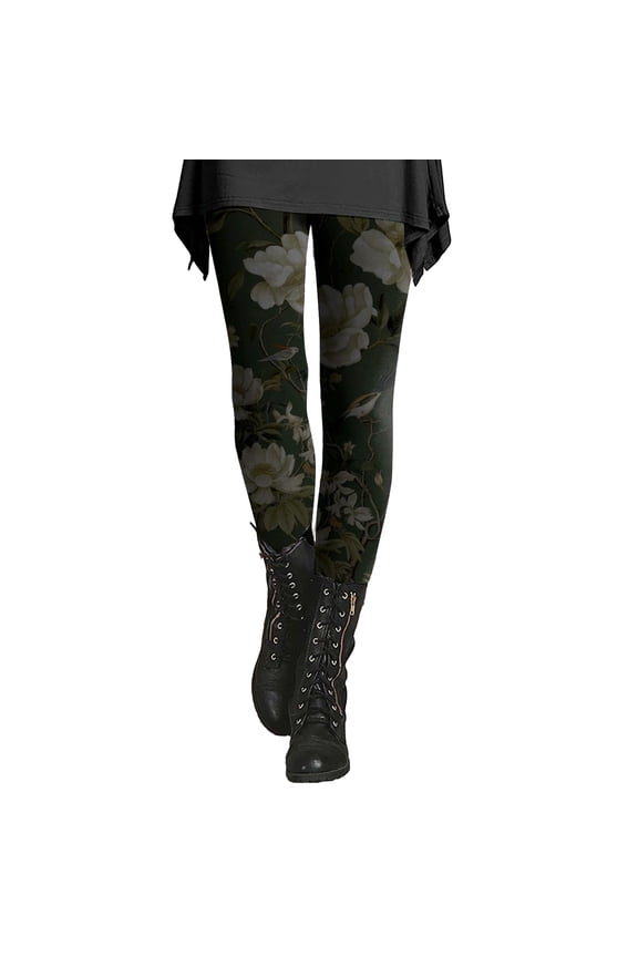 Yoga Pants Women Autumn And Winter Leggings Artistic Splash Printed Soft Stretchy Pants Features: