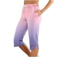 thumbnail image 1 of Yoga Pants Women High Waist Knee Length Pocketed Lightweight Athletic Workout Sports Leggings Shorts, 1 of 4