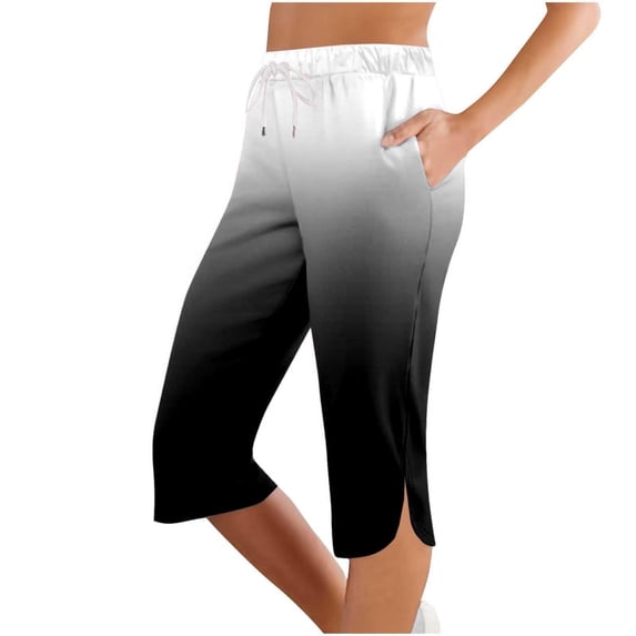 Yoga Pants Women High Waist Knee Length Pocketed Lightweight Athletic Workout Sports Leggings Shorts