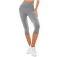 thumbnail image 1 of Yoga Pants Women,Leggings For Women Solid Color Elastic Waist Capri Pants For Women Fashion Casual 7/8th High Waist Legging Pants Capris Lightwighte Pants Streetwear,Dancewear,Athletic,Jogging Pants, 1 of 7