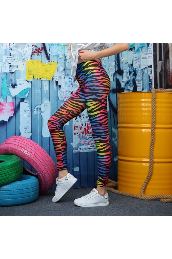 Yoga Pants Women Leopard Print Slim Fits Elastic Lightweight Leggings Cozy Soft Casual Tights Tummy Control Running Pants Red One Size