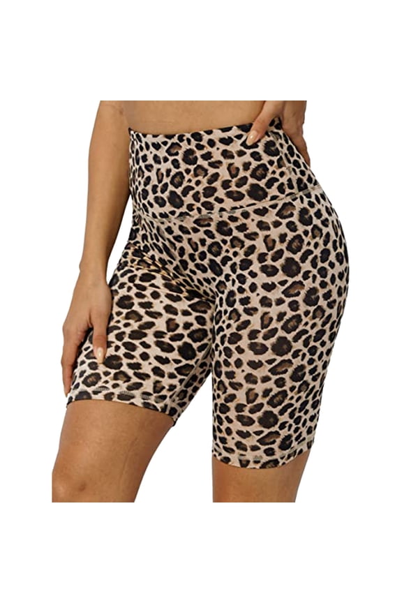 Yoga Pants Women Leopard Print Workout Leggings High Waist Performance Fitness Tights Athletic Running Pants for Gym Training