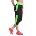 thumbnail image 1 of Yoga Pants Women Patchwork Print Pocket High Waist Stretchy Breathable Slim Fit Gym Pants for Workout Wear Green L, 1 of 7