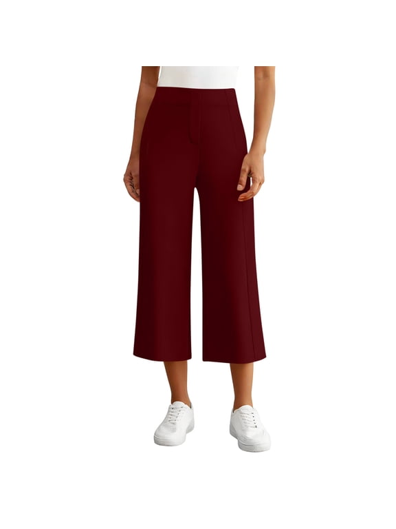 Yoga Pants for Women Pockets Solid Style Airport Outfit Walking Pilates Studio Weekend Casual Summer Lightweight Feel Easy Care Style Polished Casual Look