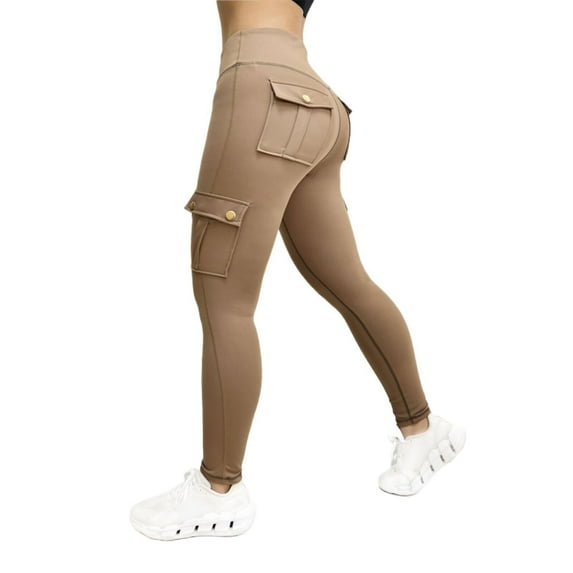Yoga Pants Women Sevevn Women High Waist Cargo Leggings Workout Leggings Tummy Control Yoga Pants with Pocket