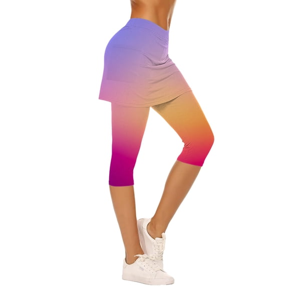 Yoga Pants Women Skirted Leggings Athletic Skorts Gym Tennis Yoga Legging High Waisted Leggings With Skirts Workout Clothes for Women