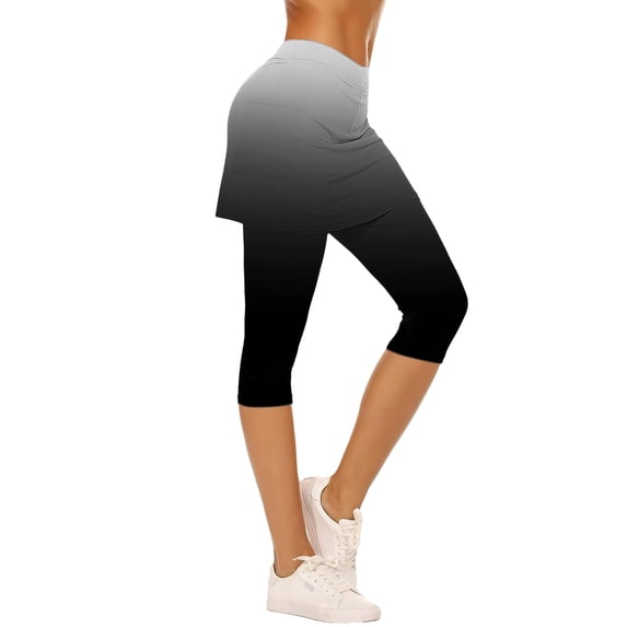 Yoga Pants Women Skirted Leggings Athletic Skorts Gym Tennis Yoga Legging High Waisted Leggings With Skirts Workout Clothes for Women